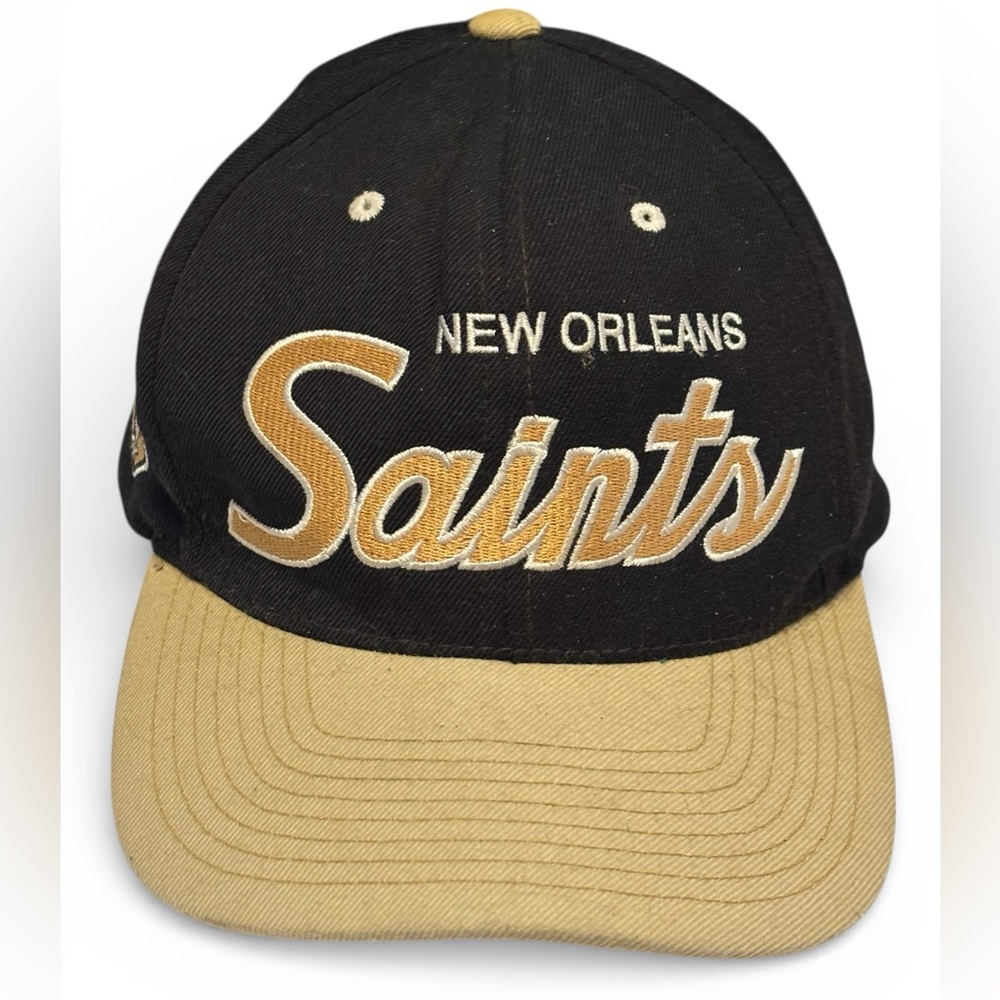 Mitchell & Ness New Orleans Saints Black and Tan cap